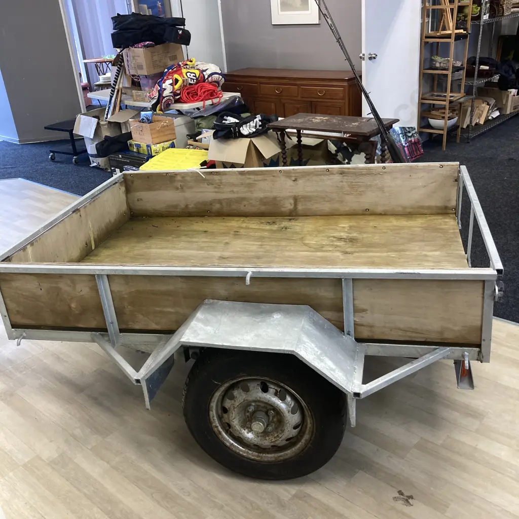 New Trailer, 3.1 x 1.76 With Jockey Wheel, Galvanised With Plywood Liner (Not Registered, No WOF) Image 1++